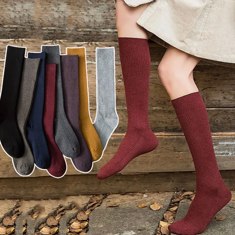 Women Cotton Knee High Socks Black White Solid Color Fashion Casual Winter Thick Sock Female Girl Party Dancing Sexy Long Socks
Women Cotton Knee High Socks Black White Solid Color Fashion Casual Winter Thick Sock Female Girl Party Dancing Sexy Long Socks