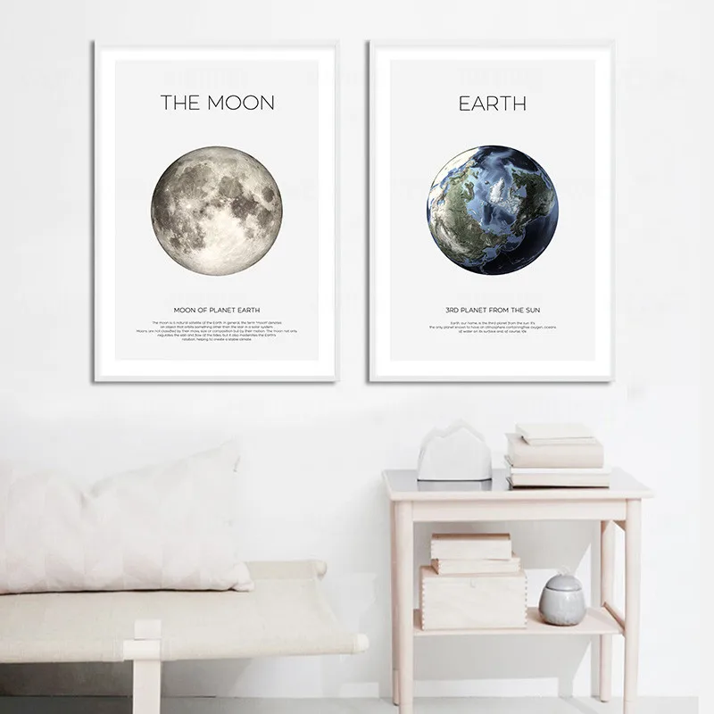Solar System Picture Planet Earth Moon Mars Poster Astronomy Space Wall Art Canvas Print Painting Nordic Kids Room Decoration
Solar System Picture Planet Earth Moon Mars Poster Astronomy Space Wall Art Canvas Print Painting Nordic Kids Room Decoration