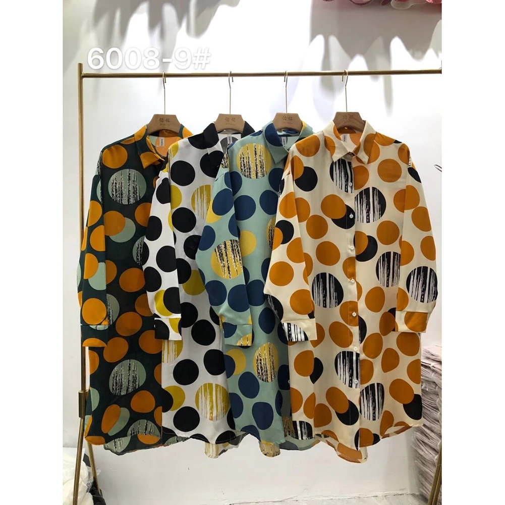 YOMING Trendy Fashion Long Lapel Straight-Breasted One Size Printed Ladies Short Sleeve Shirt
YOMING Trendy Fashion Long Lapel Straight-Breasted One Size Printed Ladies Short Sleeve Shirt