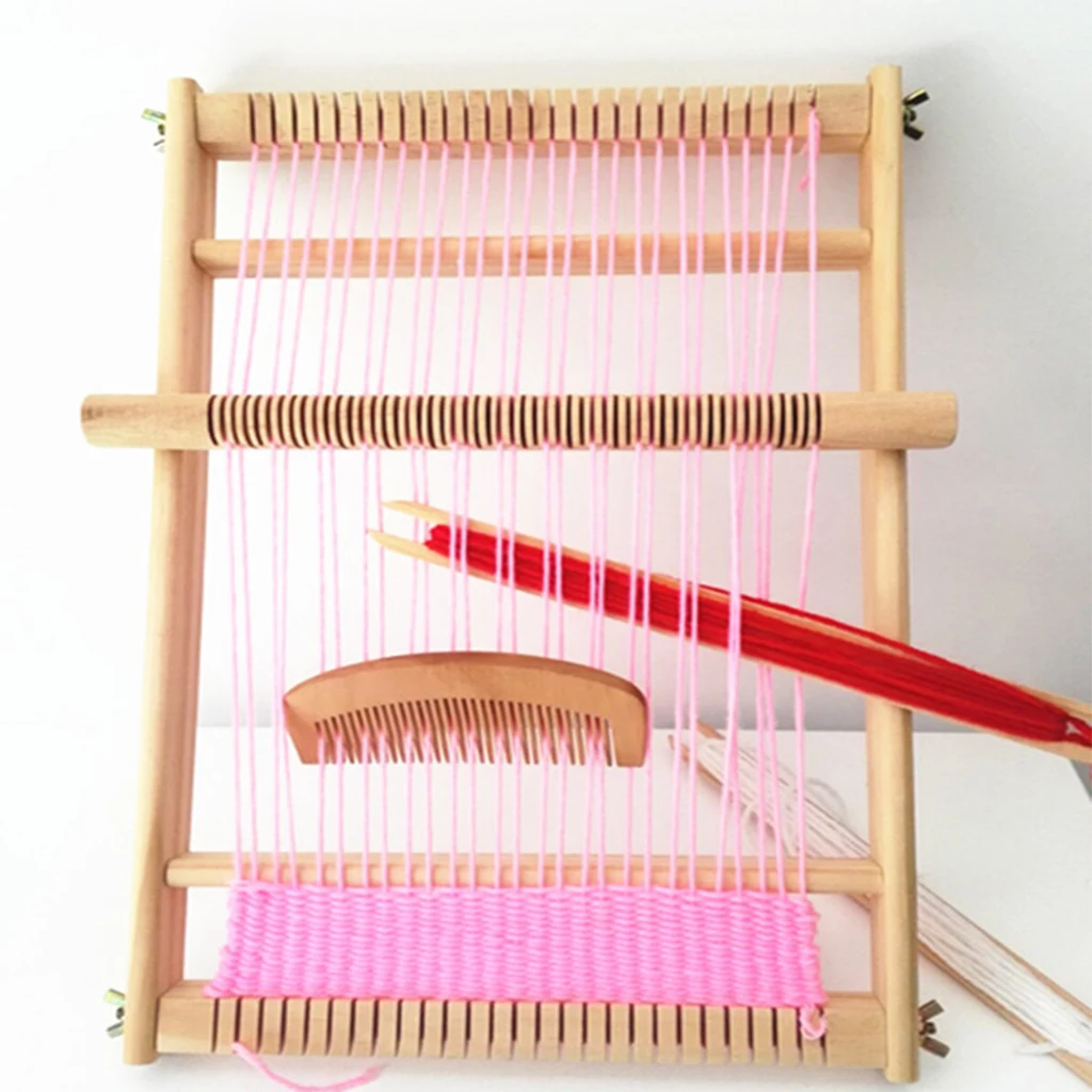 Mini Kids Wooden Weaving Loom Kit Toy Handheld Knitting Machine Girls Handmade DIY Woven Set for Kids Children
Mini Kids Wooden Weaving Loom Kit Toy Handheld Knitting Machine Girls Handmade DIY Woven Set for Kids Children