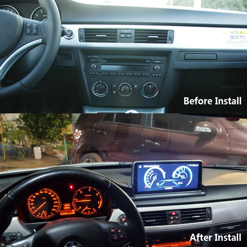 Мультимедийный плеер CarPlay для BMW 320/325/330/M3 поддержка контроллера iDrive с левым рулем