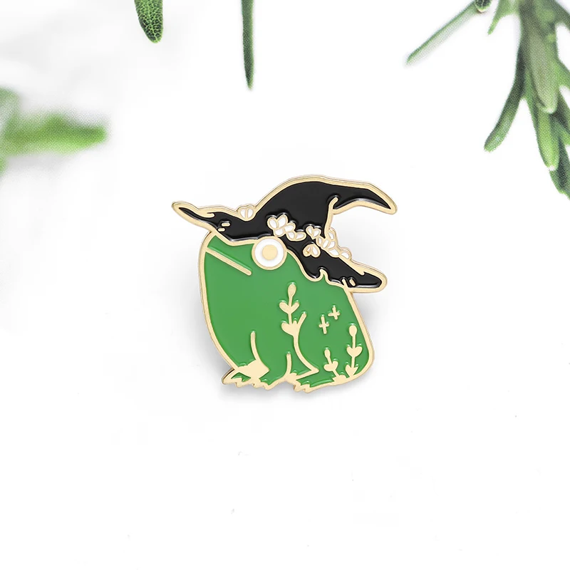 Magic hat small flowers Enamel needle Green cute cartoon frog Brooch clothes lapel backpack pin badge jewelry gifts for friends
Magic hat small flowers Enamel needle Green cute cartoon frog Brooch clothes lapel backpack pin badge jewelry gifts for friends