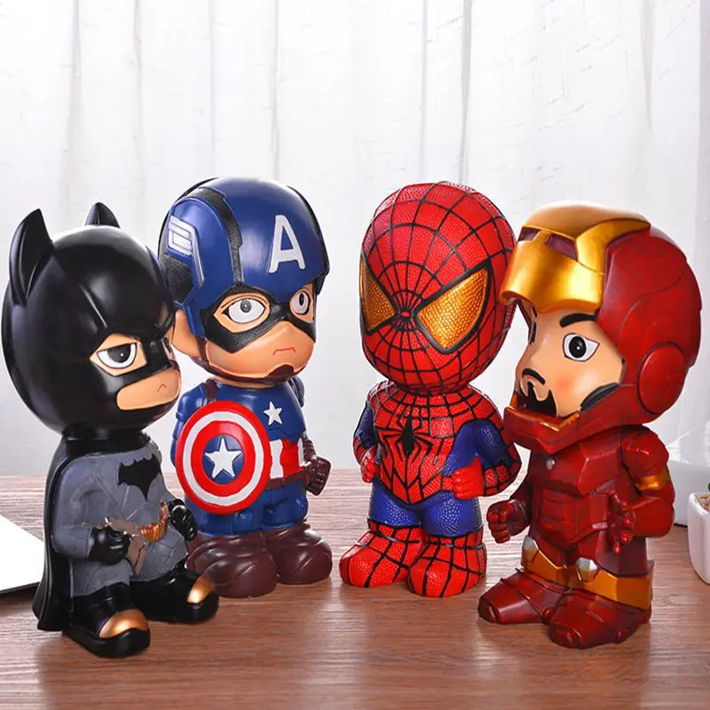 Marvel The Avengers Iron Man Spider Man Captain America Cartoon Fine collect Piggy Bank Vinyl Creative Children Birthday Gift
Marvel The Avengers Iron Man Spider Man Captain America Cartoon Fine collect Piggy Bank Vinyl Creative Children Birthday Gift