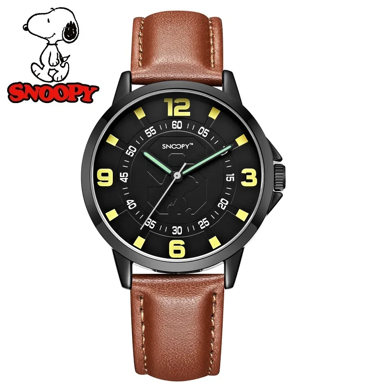Часы наручные SNOOPY Мужские кварцевые брендовые модные повседневные спортивные с