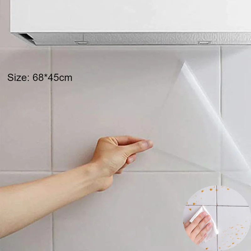 Waterproof Oil Proof Wall Sticker Wallpaper Kitchen Cupboard Backsplash Wall Protector Transparent Self-Adhesive Sticker 68*45cm
Waterproof Oil Proof Wall Sticker Wallpaper Kitchen Cupboard Backsplash Wall Protector Transparent Self-Adhesive Sticker 68*45cm