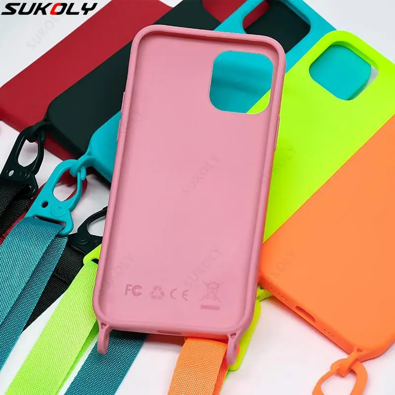 Crossbody Candy Solid Color Necklace Phone Case With Lanyard Strap Rope For iPhone 12 Mini 11 Pro Max Soft Silicone Cover
Crossbody Candy Solid Color Necklace Phone Case With Lanyard Strap Rope For iPhone 12 Mini 11 Pro Max Soft Silicone Cover