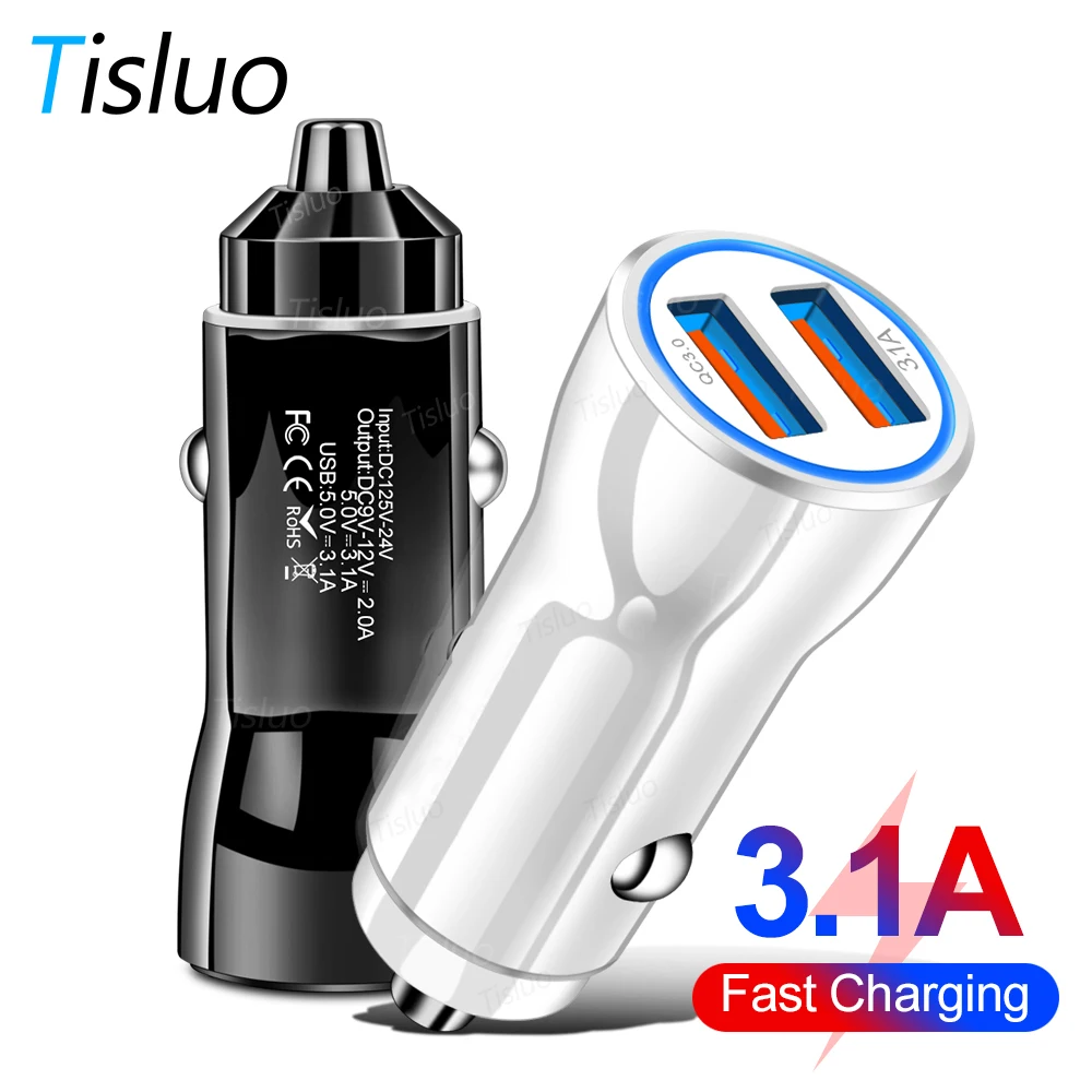 3.1A Car Charger QC 3.0 Dual usb Car chargers For iPhone 11 Xiaomi Redmi note 8 pro Huawei Fast Charging Phone Charger Adapter
3.1A Car Charger QC 3.0 Dual usb Car chargers For iPhone 11 Xiaomi Redmi note 8 pro Huawei Fast Charging Phone Charger Adapter