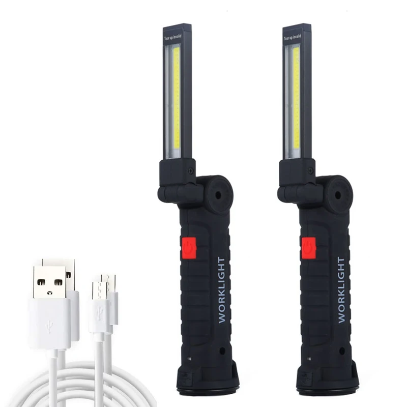 LED Work Light COB Rechargeable Work Lamps with Magnetic Base 5 Modes LED Flashlight Inspection Light for Car Repair, Household
LED Work Light COB Rechargeable Work Lamps with Magnetic Base 5 Modes LED Flashlight Inspection Light for Car Repair, Household