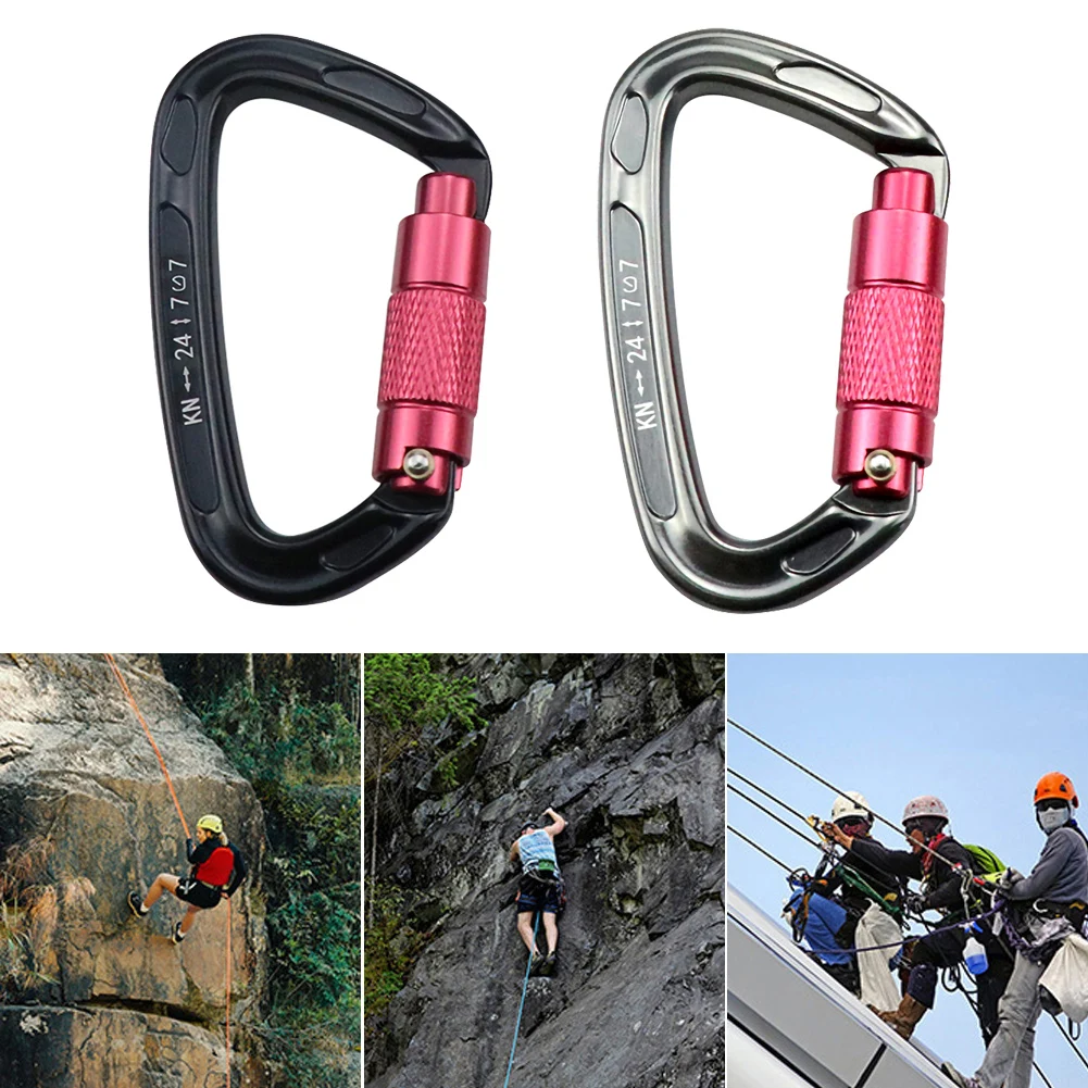 24kN D-Shape Carabiner Climbing Security Safety Buckle Screw Gates Master Lock Carabiner Outdoor Rock Climbing Equipment
24kN D-Shape Carabiner Climbing Security Safety Buckle Screw Gates Master Lock Carabiner Outdoor Rock Climbing Equipment