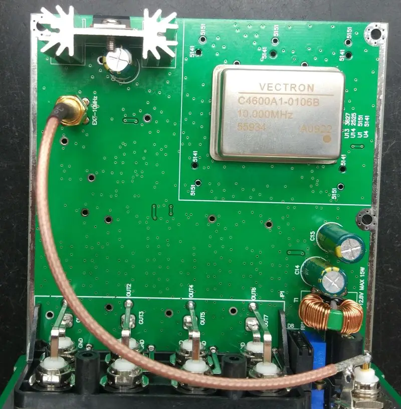 10m Frequency Divider, Distributed Amplifier, 8-way Output, Constant Temperature Crystal Oscillator Reference, Clock Divider
10m Frequency Divider, Distributed Amplifier, 8-way Output, Constant Temperature Crystal Oscillator Reference, Clock Divider