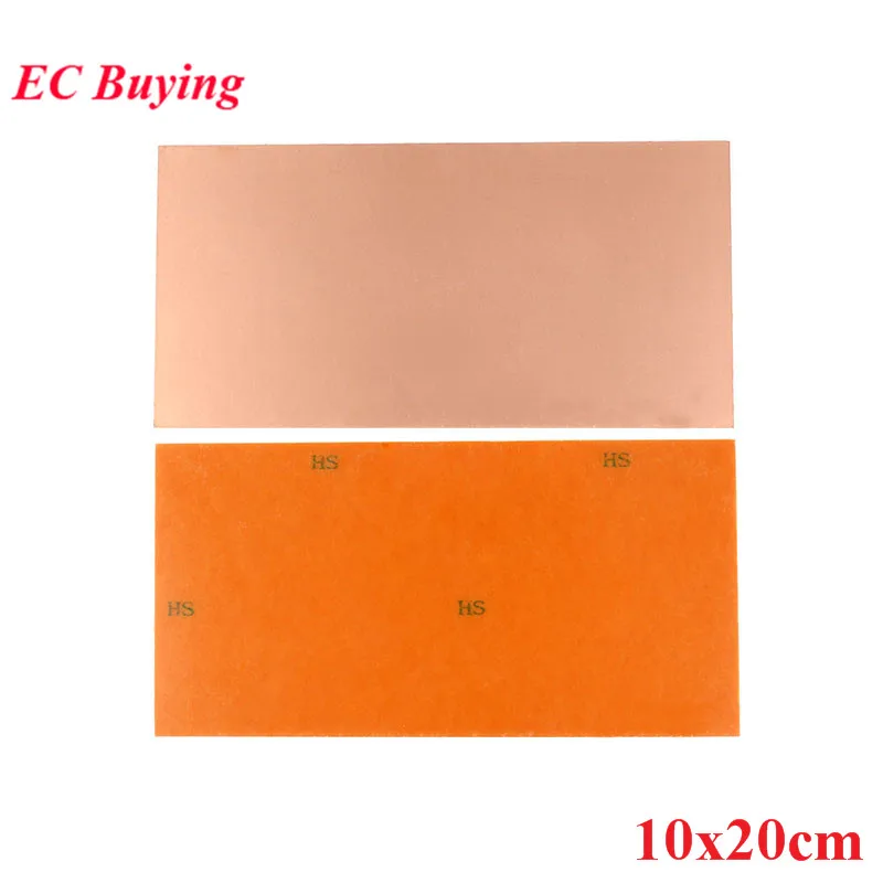 PF PCB односторонняя медная плакированная пластина 10x20 см ламинированная печатная