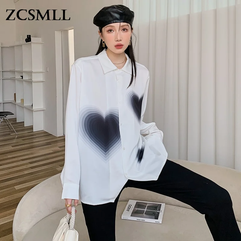 ZCSMLL 21 Autumn New Ss Gradient Love Printing Long-sleeved Shirt Tide Brand Loose Couple Shirts for Men and Women Blouse
ZCSMLL 21 Autumn New Ss Gradient Love Printing Long-sleeved Shirt Tide Brand Loose Couple Shirts for Men and Women Blouse