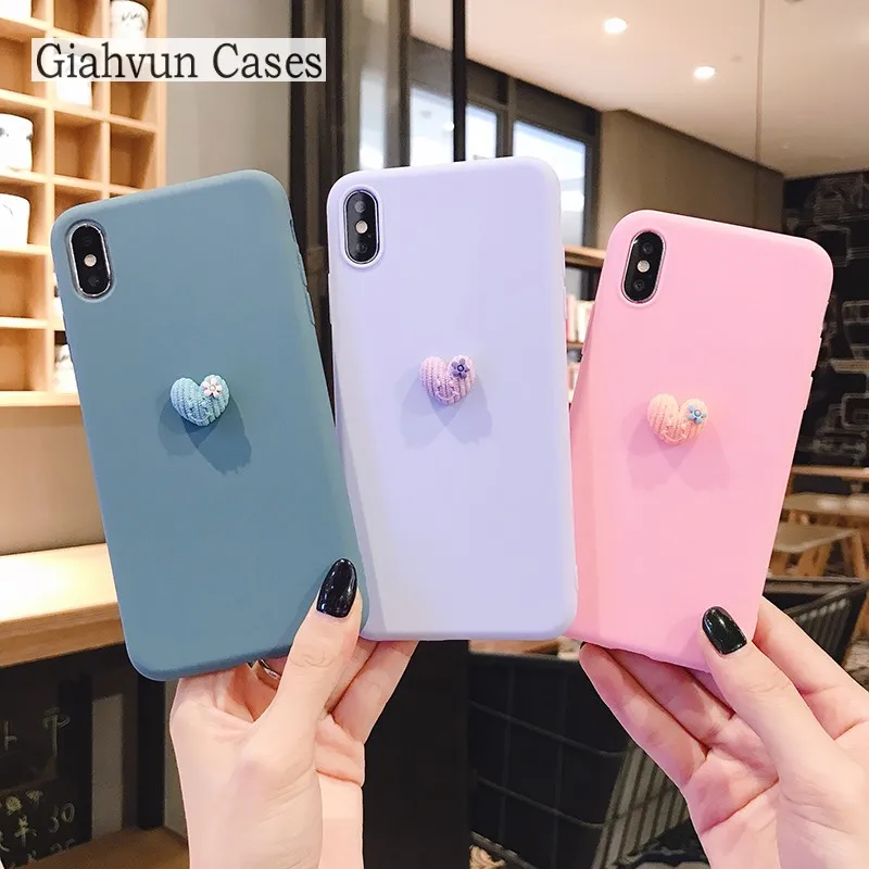 Мягкий силиконовый чехол с милым 3D сердцем для Huawei P10 Plus P20 P30 P40 Lite E Mate 9 10 20 Pro 30