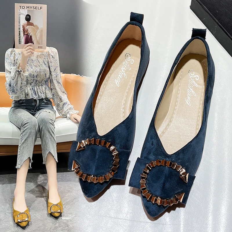 2021 New Women's Suede Ballet Flats Fashion Sexy Pointed Toe Low-top Shoes Commuter Casual Large Size Women's Shoes 43
2021 New Women's Suede Ballet Flats Fashion Sexy Pointed Toe Low-top Shoes Commuter Casual Large Size Women's Shoes 43