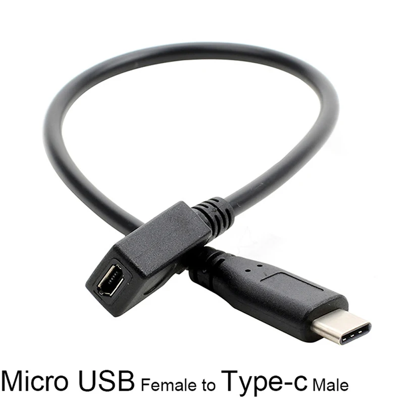 Micro USB Female To USB-C 3.1 Type-c Male Converter Cable Adapter OTG Connector Cable 27cm
Micro USB Female To USB-C 3.1 Type-c Male Converter Cable Adapter OTG Connector Cable 27cm