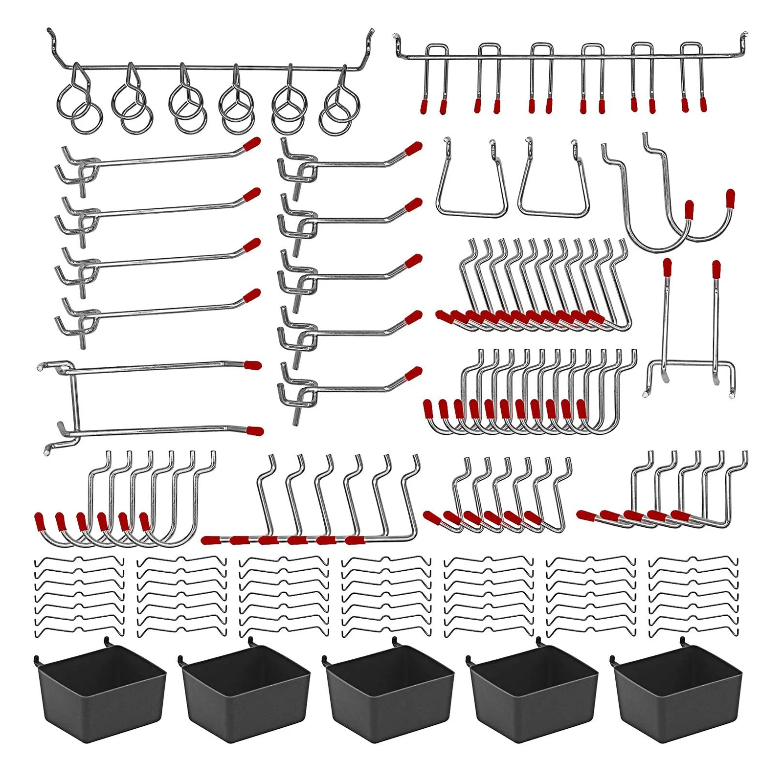 114/140Pcs Metal Pegboard Hooks Organizer Assortment Kit Peg Locks Hanging Applications Pegboard Hook For Home Use
114/140Pcs Metal Pegboard Hooks Organizer Assortment Kit Peg Locks Hanging Applications Pegboard Hook For Home Use