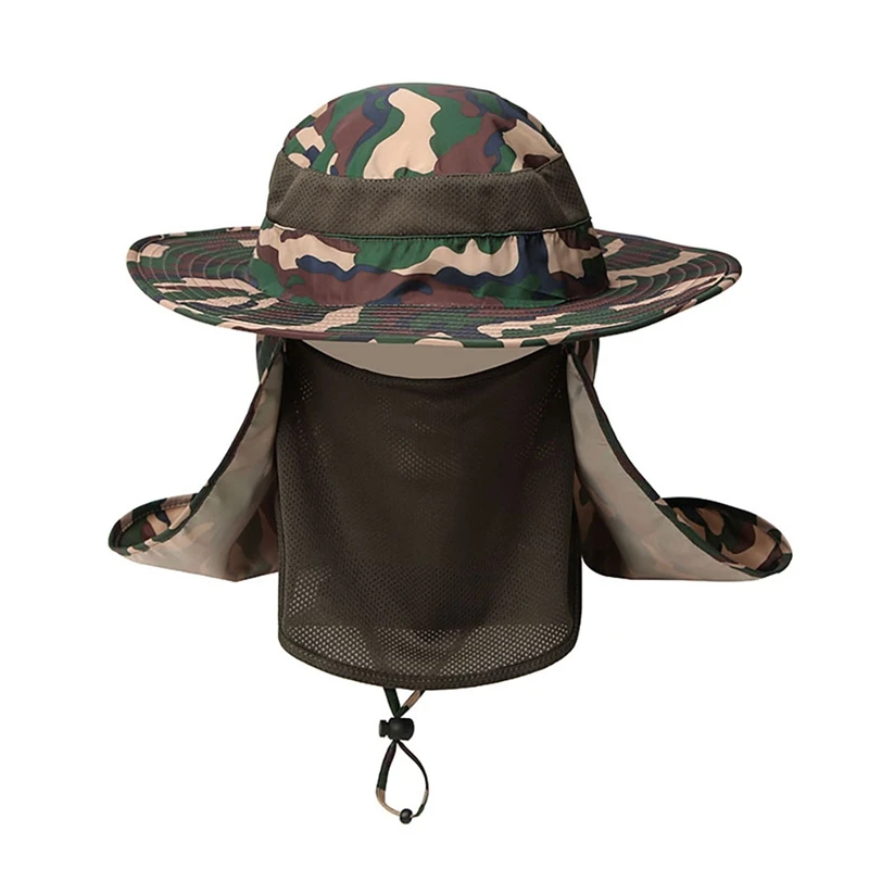 Outdoor Fishing Hat Man Breathable Wide Brim Fishing Flap Cap Windproof Sunshade Detachable Ear Neck Flap Cover Fisherman Hat 
Outdoor Fishing Hat Man Breathable Wide Brim Fishing Flap Cap Windproof Sunshade Detachable Ear Neck Flap Cover Fisherman Hat