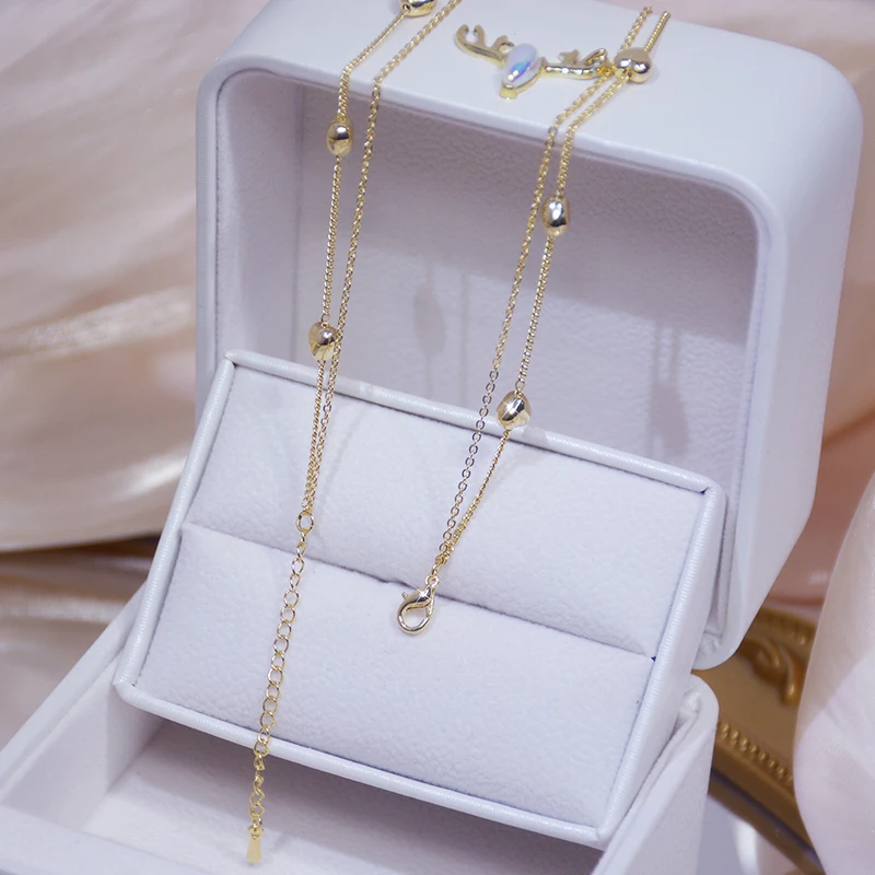 Luxury 14k Real Gold Double Layer Heart Chain Necklace for Women Pendant Jewelry Micro Inlay High Quality AAA Zirconia Hot Gift
Luxury 14k Real Gold Double Layer Heart Chain Necklace for Women Pendant Jewelry Micro Inlay High Quality AAA Zirconia Hot Gift