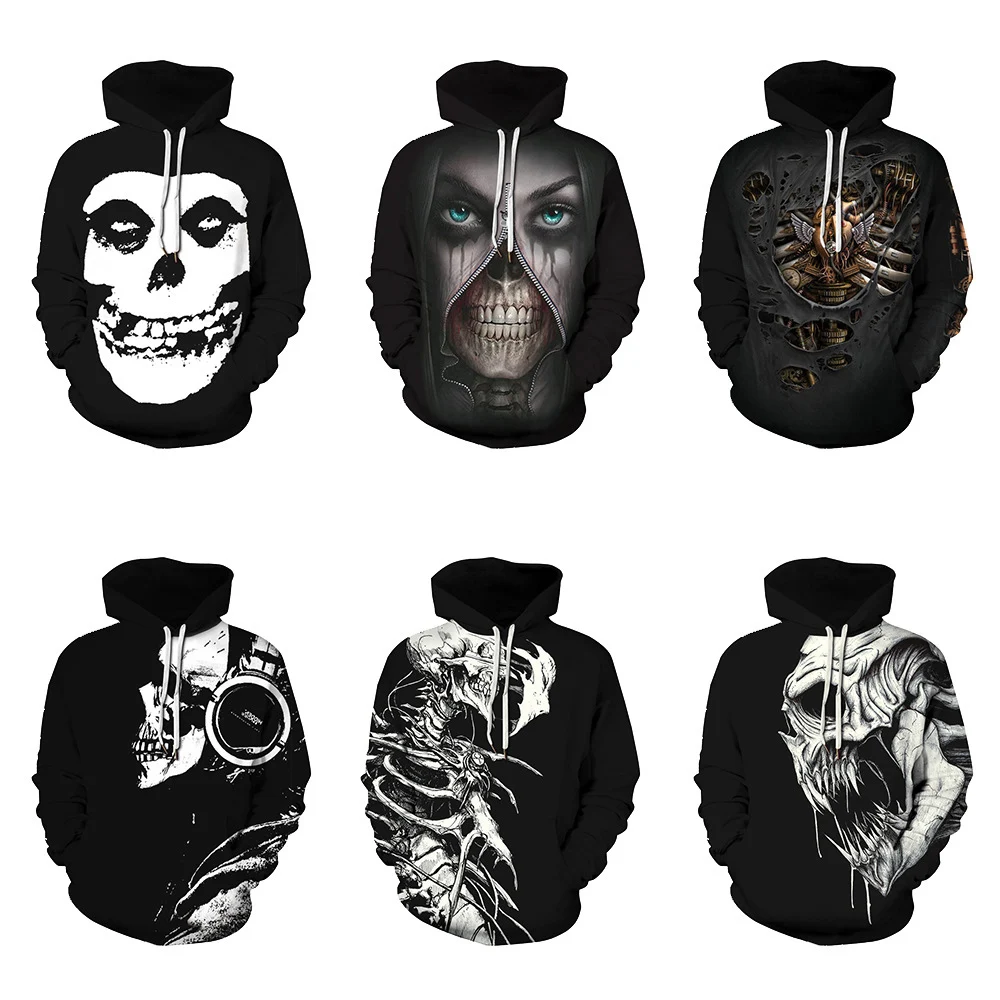 Unisex Halloween Skull 3D Printing Casual Sweatshirt Men Women Pullover Hooded Sweatshirt Hoodie With Large Pockets Streetwear
Unisex Halloween Skull 3D Printing Casual Sweatshirt Men Women Pullover Hooded Sweatshirt Hoodie With Large Pockets Streetwear