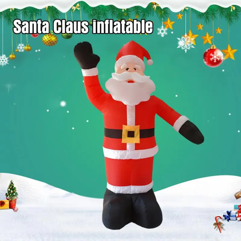 

2,4 м, рождественские надувные игрушки, Санта-Клаус светодиодный модель со светодиодной подсветкой, модель для рождества, двора, парка, украш...