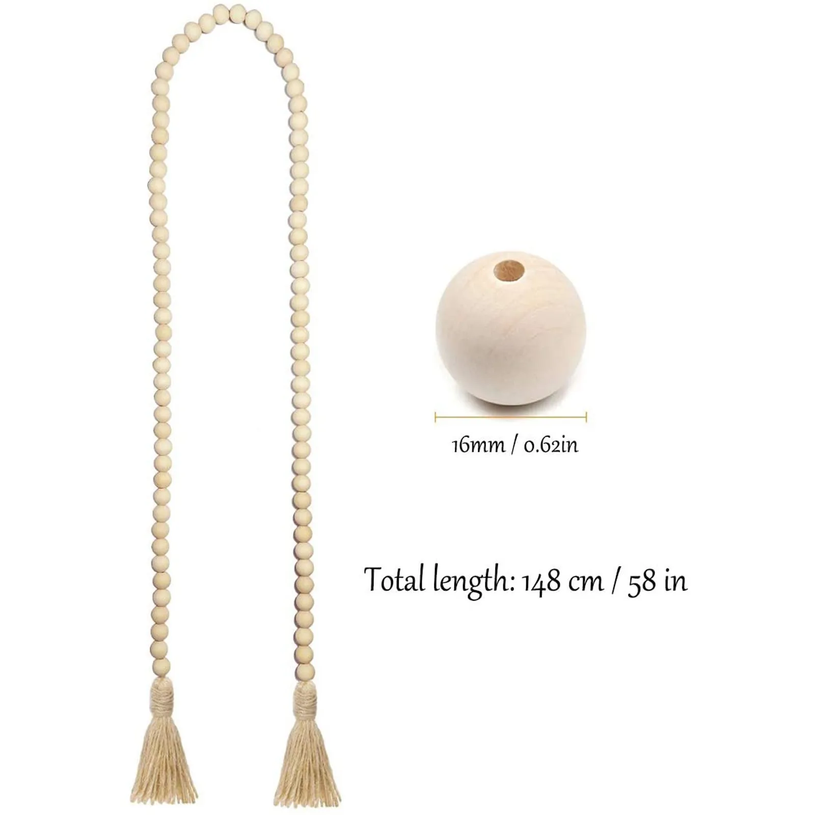 Bohemian Style Tassel Natural Wood Bead Garland Large Wall Hanging Decoration Home Decoration Accessories Decoracion Salon
Bohemian Style Tassel Natural Wood Bead Garland Large Wall Hanging Decoration Home Decoration Accessories Decoracion Salon