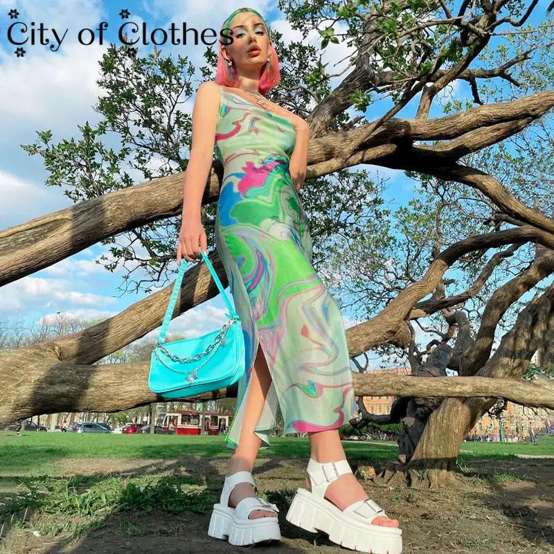 2021 Y2K Summer Tie Dye Print Silk Sleeveless Slip Bodycon Sexy Long Dress Women Fashion Outfits Evening Club Beach Streetwear
2021 Y2K Summer Tie Dye Print Silk Sleeveless Slip Bodycon Sexy Long Dress Women Fashion Outfits Evening Club Beach Streetwear