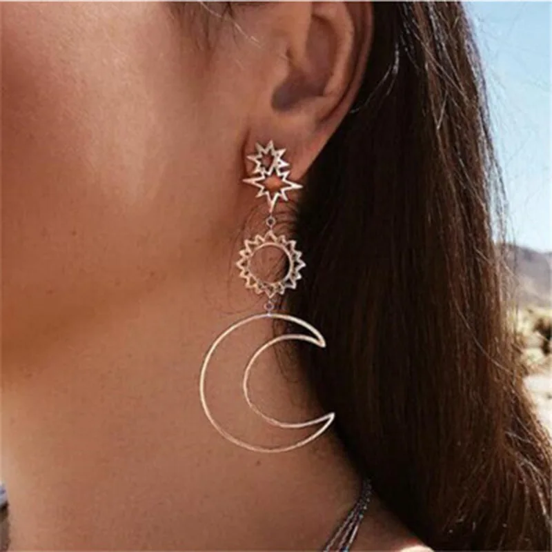 2021 Fashion New Earrings For Women Sun God Moon God Asymmetric Exaggeration Dangle Earrings Trendy Jewelry Gifts
2021 Fashion New Earrings For Women Sun God Moon God Asymmetric Exaggeration Dangle Earrings Trendy Jewelry Gifts