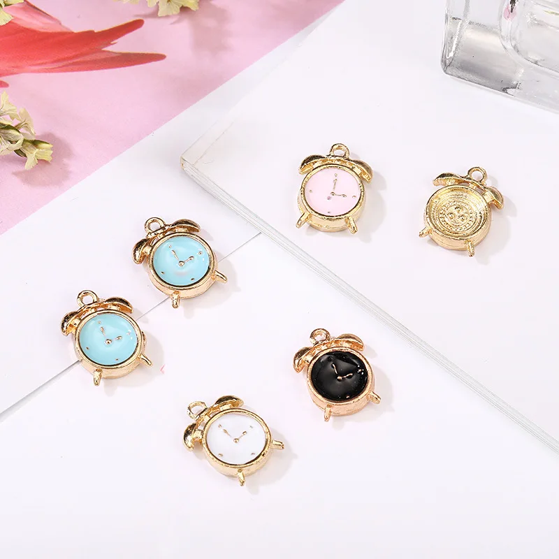 10pcs Fashion Enamel Small Alarm Clock Oil Drip Shape Metal Pendant DIY Earring Necklace Bracelets Jewelry Accessories Alloy
10pcs Fashion Enamel Small Alarm Clock Oil Drip Shape Metal Pendant DIY Earring Necklace Bracelets Jewelry Accessories Alloy