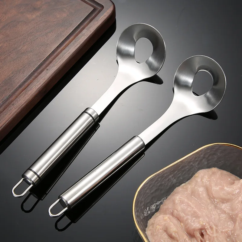 

Non-Stick Creative Meatball Maker Spoon Meat Baller With Elliptical Leakage Hole Meat Ball Mold Kitchen Utensil Gadget Meat Tool