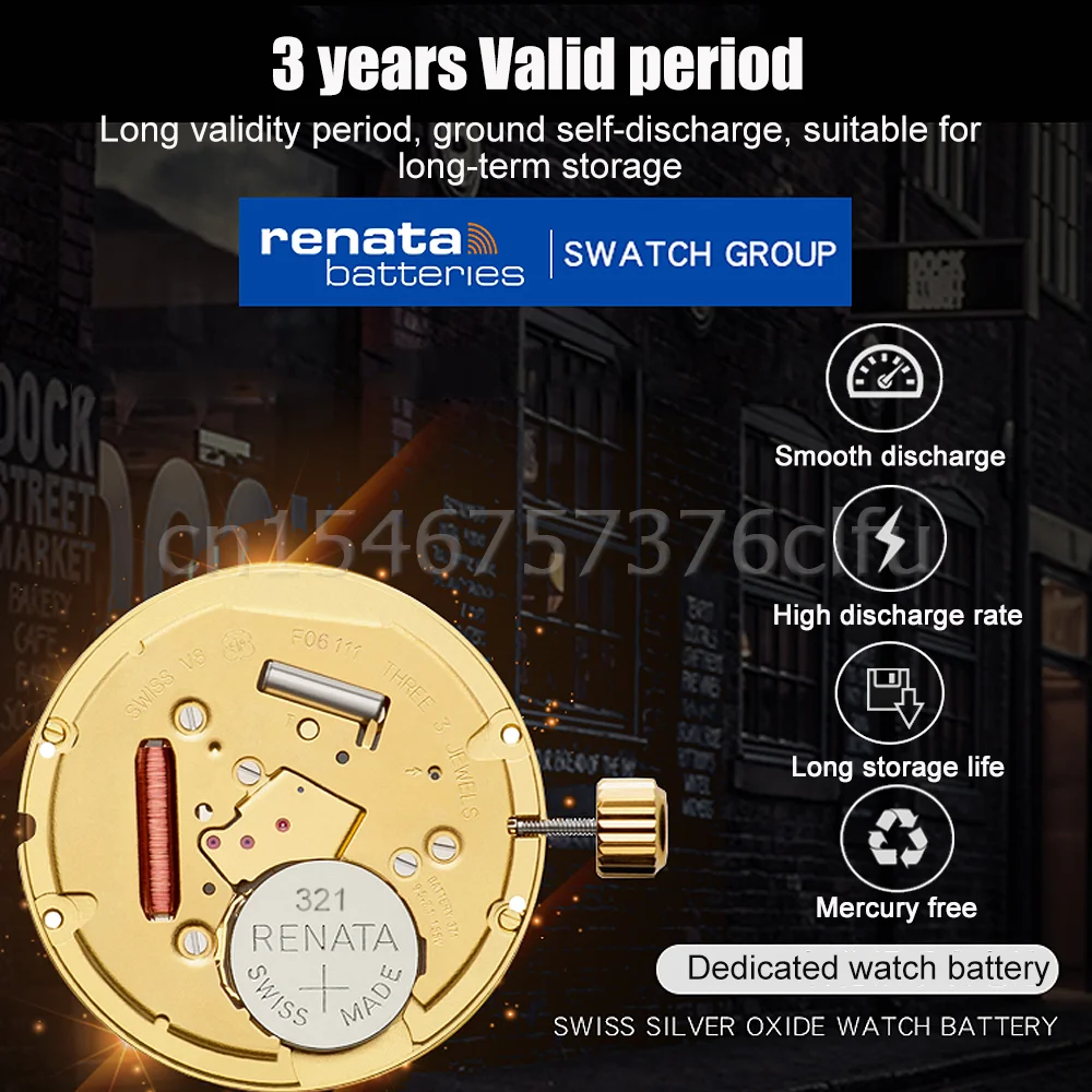 50 шт. Оригинальный Renata 321 SR616SW SR616 V321 GP321 1 55 в серебряный оксид аккумулятор для