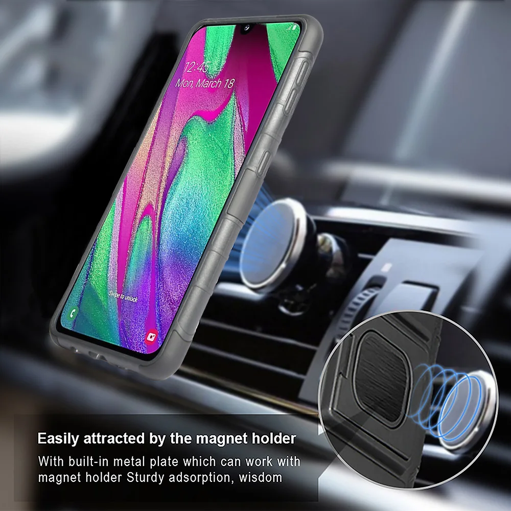 3 in 1 shockproof belt clip holster combo case for samsung A40 
3 in 1 shockproof belt clip holster combo case for samsung A40