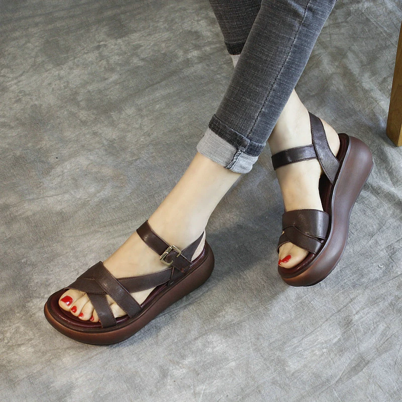 Women Sandals 2021 Summer New Handmade Genuine Leather Platform Sandals Women Casual Comfortable Cow Leather Sandals
Women Sandals 2021 Summer New Handmade Genuine Leather Platform Sandals Women Casual Comfortable Cow Leather Sandals
