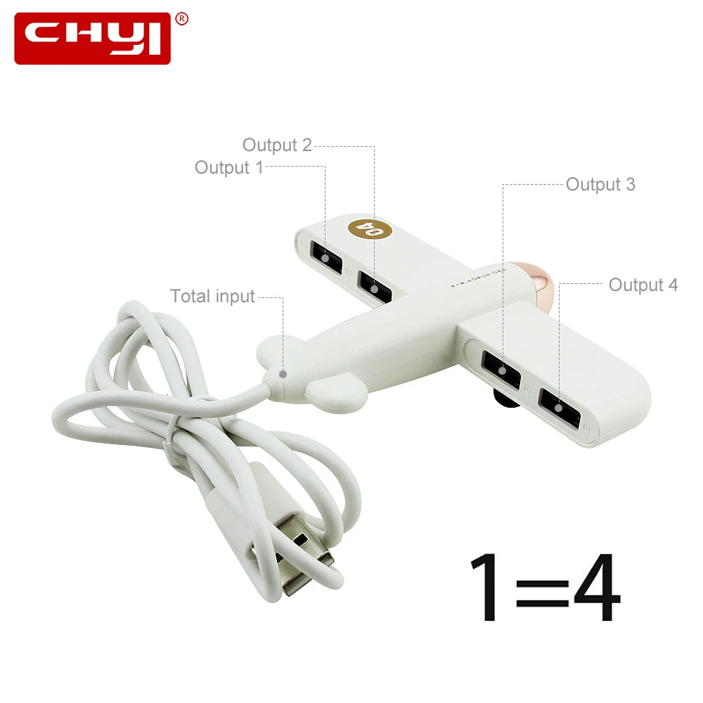 CHYI 4 порта s комбинированный микро USB 2 0 концентратор в форме плоскости