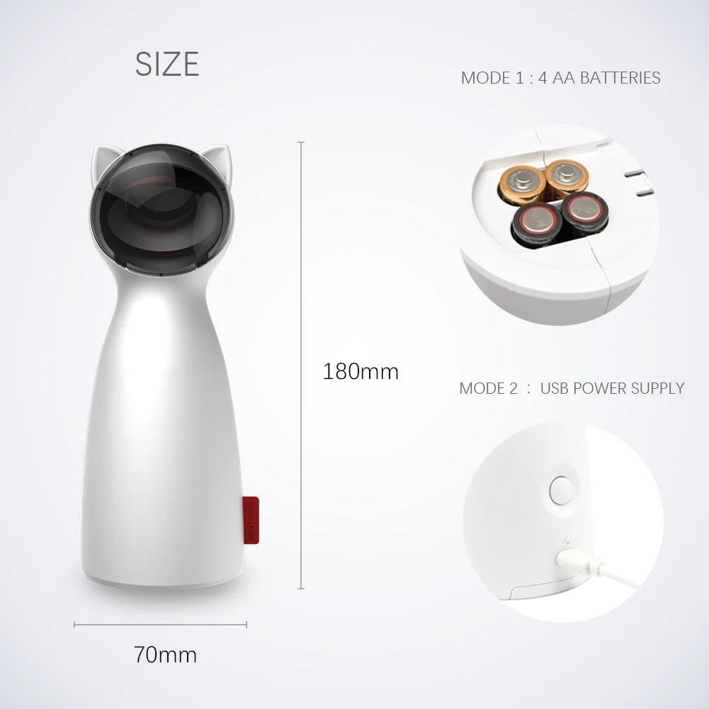 Automatic Cat Toys Interactive Smart Teasing Pet LED Laser Funny Handheld Mode Electronic Pet for All Cats Laserlampje Kat
Automatic Cat Toys Interactive Smart Teasing Pet LED Laser Funny Handheld Mode Electronic Pet for All Cats Laserlampje Kat