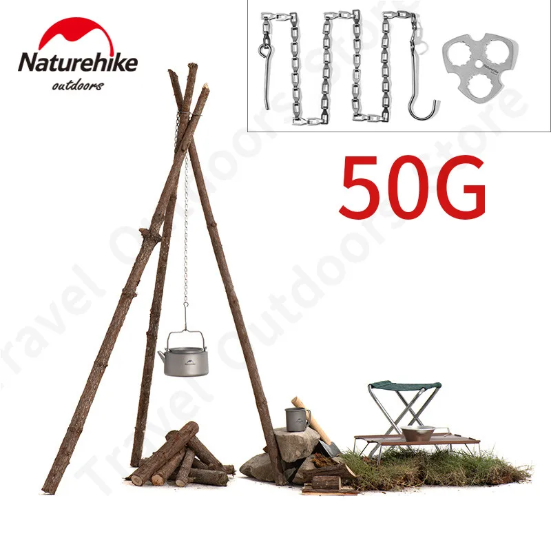 Naturehike 50g Ultralight Titanium Triangular Hanger Chain Picnic BBQ Accessories Tool 4-Piece Set Camping Cooking Length 80cm
Naturehike 50g Ultralight Titanium Triangular Hanger Chain Picnic BBQ Accessories Tool 4-Piece Set Camping Cooking Length 80cm