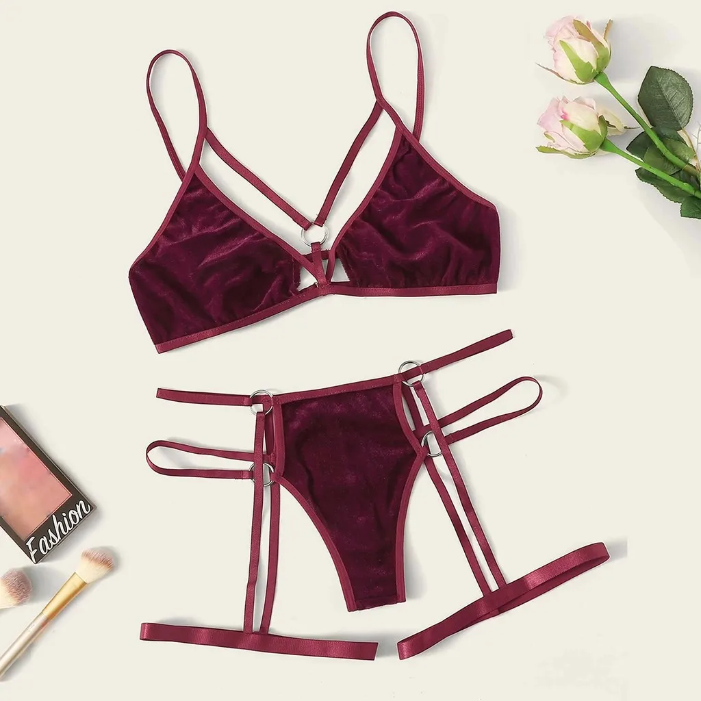 Sexy Lingerie For Women Velvet Erotic Underwear Baby Doll Porno Hollow Out Bra Bandage Thong With Garter Lingerie Sexy Costumes
Sexy Lingerie For Women Velvet Erotic Underwear Baby Doll Porno Hollow Out Bra Bandage Thong With Garter Lingerie Sexy Costumes