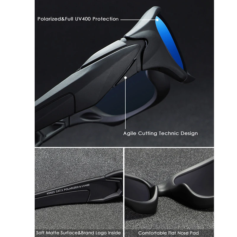 KDEAM Brand Outdoor Sports Polarized Sunglasses Men Curve Cutting Frame Stress-Resistant Lens Sun Glasses UV Travel Goggles M13
KDEAM Brand Outdoor Sports Polarized Sunglasses Men Curve Cutting Frame Stress-Resistant Lens Sun Glasses UV Travel Goggles M13