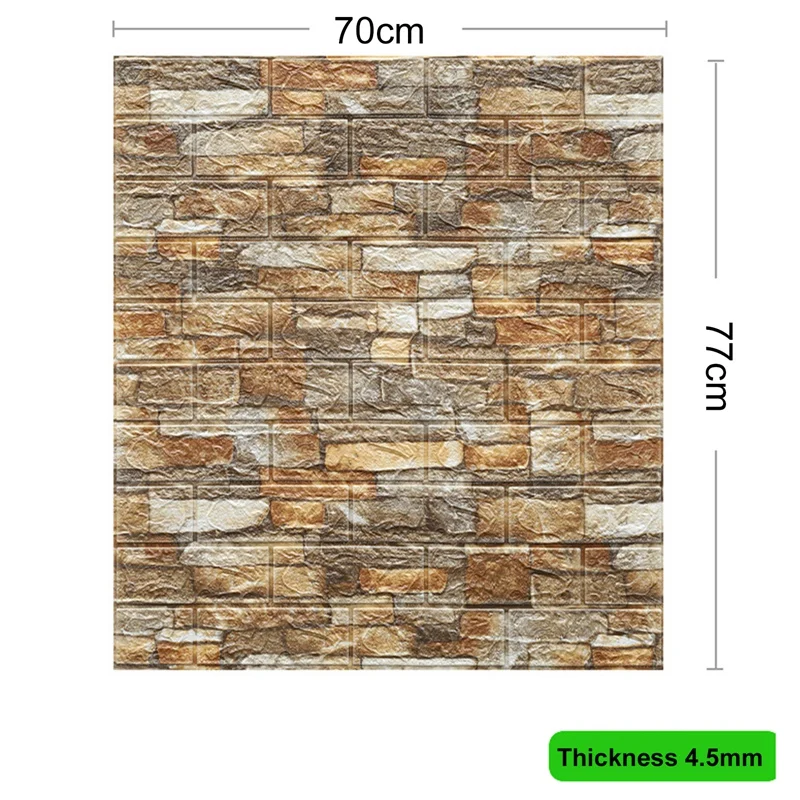 1pc 3D Wall Sticker Imitation Brick Bedroom Decoration Waterproof Self-adhesive Wallpaper For Living Room Kitchen TV Backdrop
1pc 3D Wall Sticker Imitation Brick Bedroom Decoration Waterproof Self-adhesive Wallpaper For Living Room Kitchen TV Backdrop