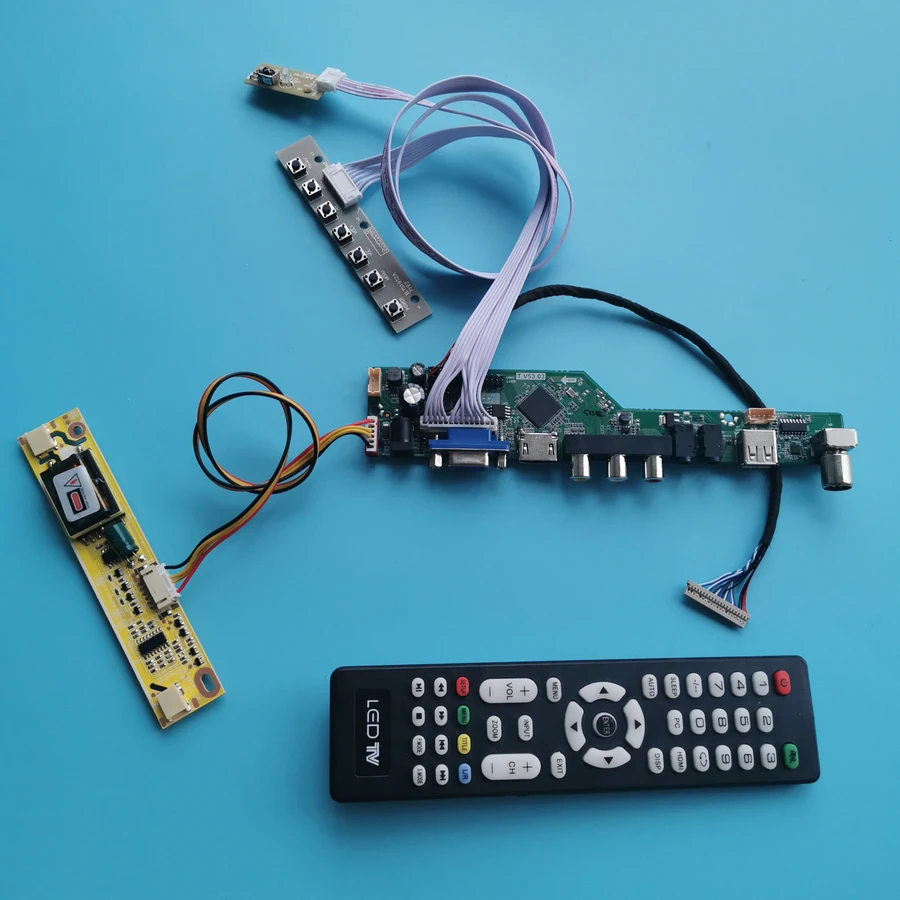 

Kit LVDS 20-Pin VGA+AV+USB Universal Controller Drive Board Monitor 1024*768 2-CCFL For M150X4/M150X5/MT150XN01/MT150XN03