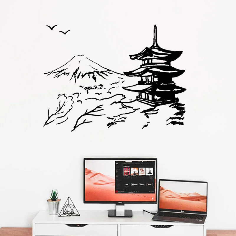 Archaic Architecture Wall Sticker Pagoda Vinyl Art Decal Chinese Landscape Wallpaper Decor Livingroom Decoration Natural Poster
Archaic Architecture Wall Sticker Pagoda Vinyl Art Decal Chinese Landscape Wallpaper Decor Livingroom Decoration Natural Poster