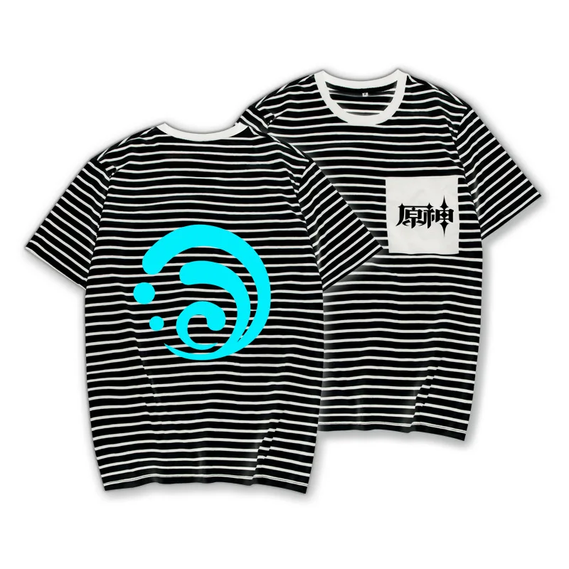 Genshin Impact Game Keli Paimeng Anime Peripheral Student Clothes Striped Short Sleeve T-shirt Teenage Couple Clothes
Genshin Impact Game Keli Paimeng Anime Peripheral Student Clothes Striped Short Sleeve T-shirt Teenage Couple Clothes