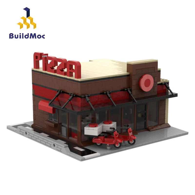 BuildMOC Creator City Architecture MOC-35480 Standard Modular Pizza Restaurant Building Street View Blocks Educational Toys Gift
BuildMOC Creator City Architecture MOC-35480 Standard Modular Pizza Restaurant Building Street View Blocks Educational Toys Gift