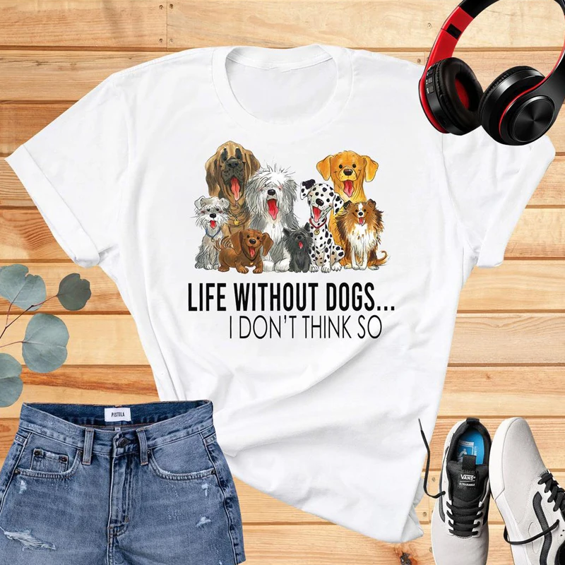 Цветной жизнь без собак I Don't Think So», футболка с милой собачкой подарок для мамы футболки со смешным Для женщин Графический любителей животны... 
Цветной жизнь без собак I Don't Think So», футболка с милой собачкой подарок для мамы футболки со смешным Для женщин Графический любителей животны...