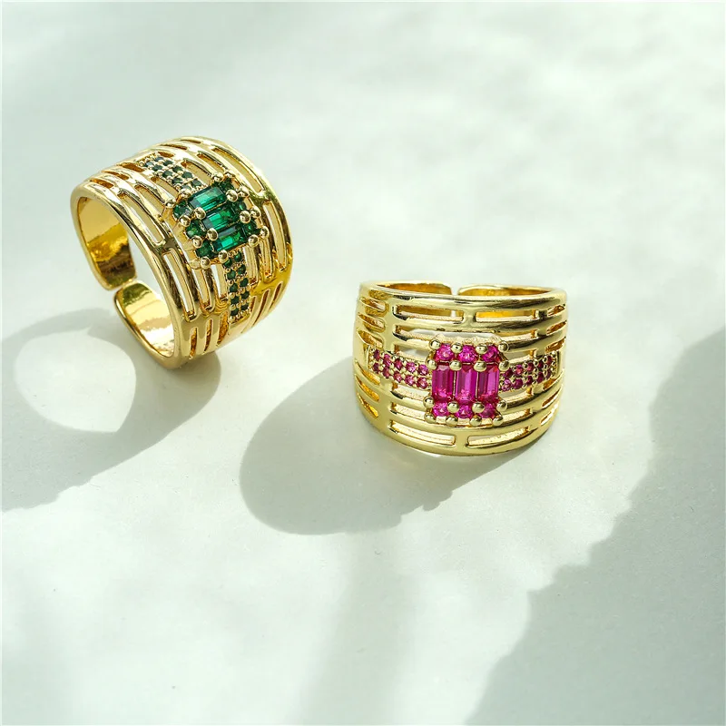 Zircon Wide Rings For Women Couple Multicolored Rhinestone Hollow Ring Exquisite Crystal Ring Wedding Engagement Jewelry Gifts
Zircon Wide Rings For Women Couple Multicolored Rhinestone Hollow Ring Exquisite Crystal Ring Wedding Engagement Jewelry Gifts