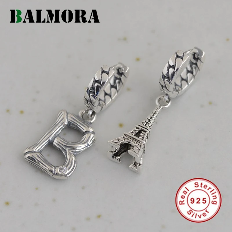 BALMORA 100% 925 Silver Letter "B" And Tower Earring For Men Women Vintage Asymmetrical Design Ear Loop Dangler Ear Stud Jewelry
BALMORA 100% 925 Silver Letter "B" And Tower Earring For Men Women Vintage Asymmetrical Design Ear Loop Dangler Ear Stud Jewelry