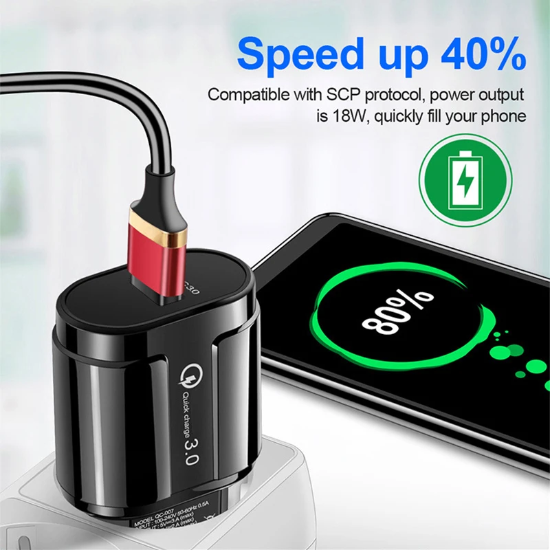 3 USB Charger Quick Charge 18W QC 3.0 USB Charger Fast Charger Travel Adapter For Huawei Xiaomi Mobile Phone
3 USB Charger Quick Charge 18W QC 3.0 USB Charger Fast Charger Travel Adapter For Huawei Xiaomi Mobile Phone