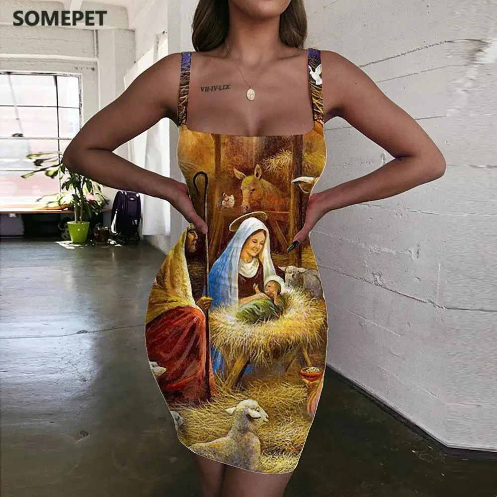 SOMEPET Jesus Dress Women Christian Halter Sleeveless Angel Vestido Sexy Animal 3d Print Galaxy Bodycon Dress Womens Clothing
SOMEPET Jesus Dress Women Christian Halter Sleeveless Angel Vestido Sexy Animal 3d Print Galaxy Bodycon Dress Womens Clothing