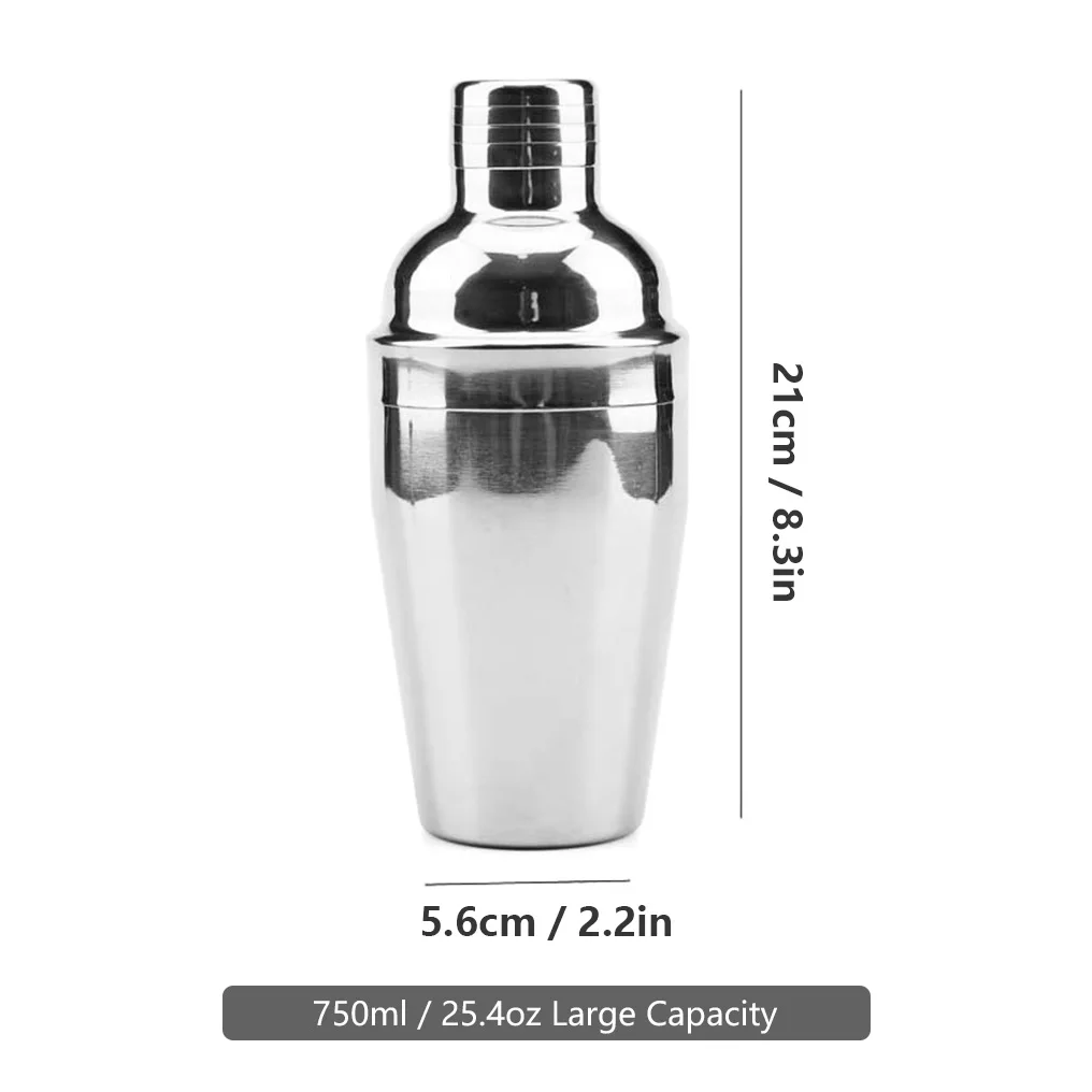 Stainless Steel Cocktail Shaker Mixer Wine Martini Boston Shaker For Bartender Drink PartyBar Tools 750ML Home Drink Accessories
Stainless Steel Cocktail Shaker Mixer Wine Martini Boston Shaker For Bartender Drink PartyBar Tools 750ML Home Drink Accessories
