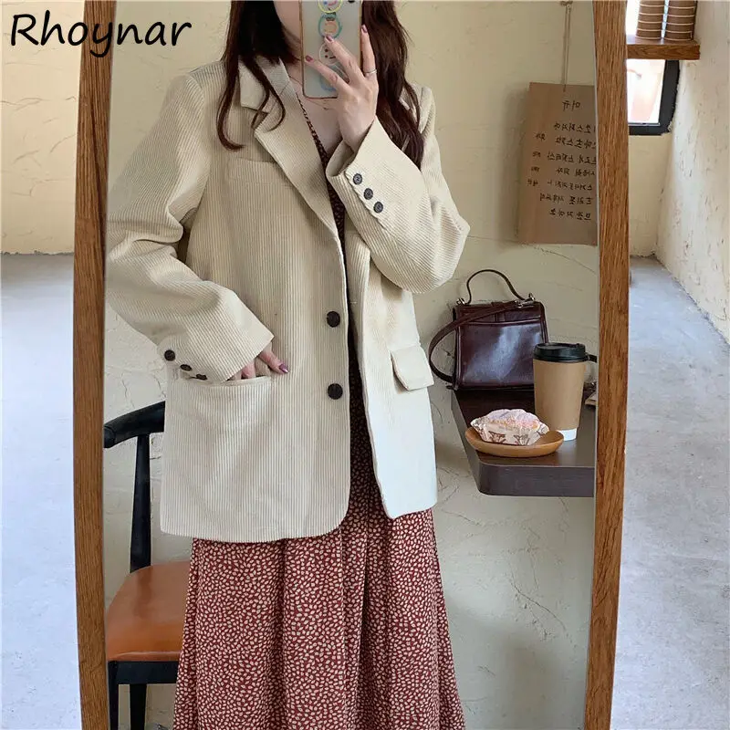 Blazers Women Spring Chic Vintage Loose Clothing Fashion New Soft Leisure Single Breasted Ulzzang Solid Pockets Simple Daily Fit
Blazers Women Spring Chic Vintage Loose Clothing Fashion New Soft Leisure Single Breasted Ulzzang Solid Pockets Simple Daily Fit