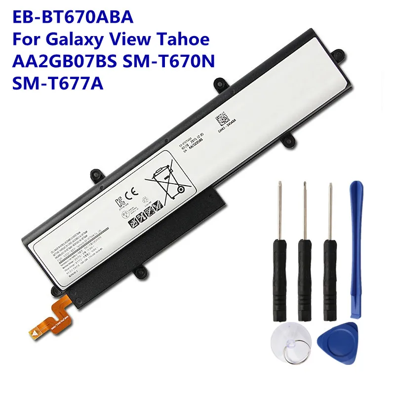 New Replacement Tablet Battery EB-BT670ABA EB-BT670ABE For Samsung Galaxy View Tahoe AA2GB07BS SM-T670N SM-T677A Battery 5700mAh
New Replacement Tablet Battery EB-BT670ABA EB-BT670ABE For Samsung Galaxy View Tahoe AA2GB07BS SM-T670N SM-T677A Battery 5700mAh